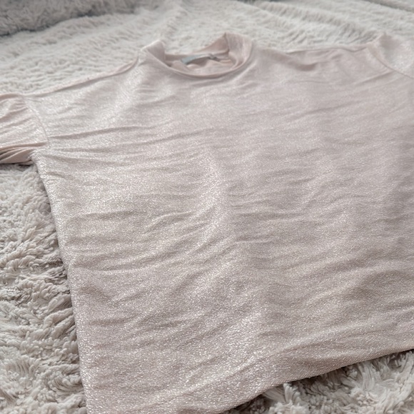 Large Beige Pink Top Shiny from Rareism - Picture 3 of 3